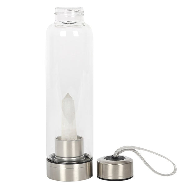 Clear Quartz Glass Water Bottle