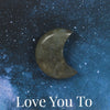 Moon & Back Labradorite Heart Card
