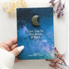 Moon & Back Labradorite Heart Card