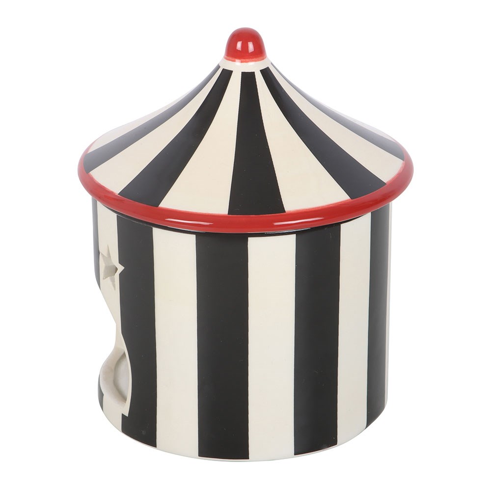 Black Striped Circus Tent Oil Burner