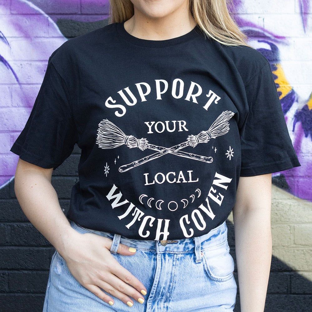 Support Your Local Witch Coven T-shirt - L