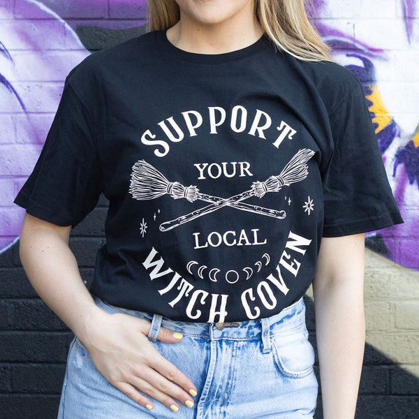 Support Your Local Witch Coven T-shirt - L
