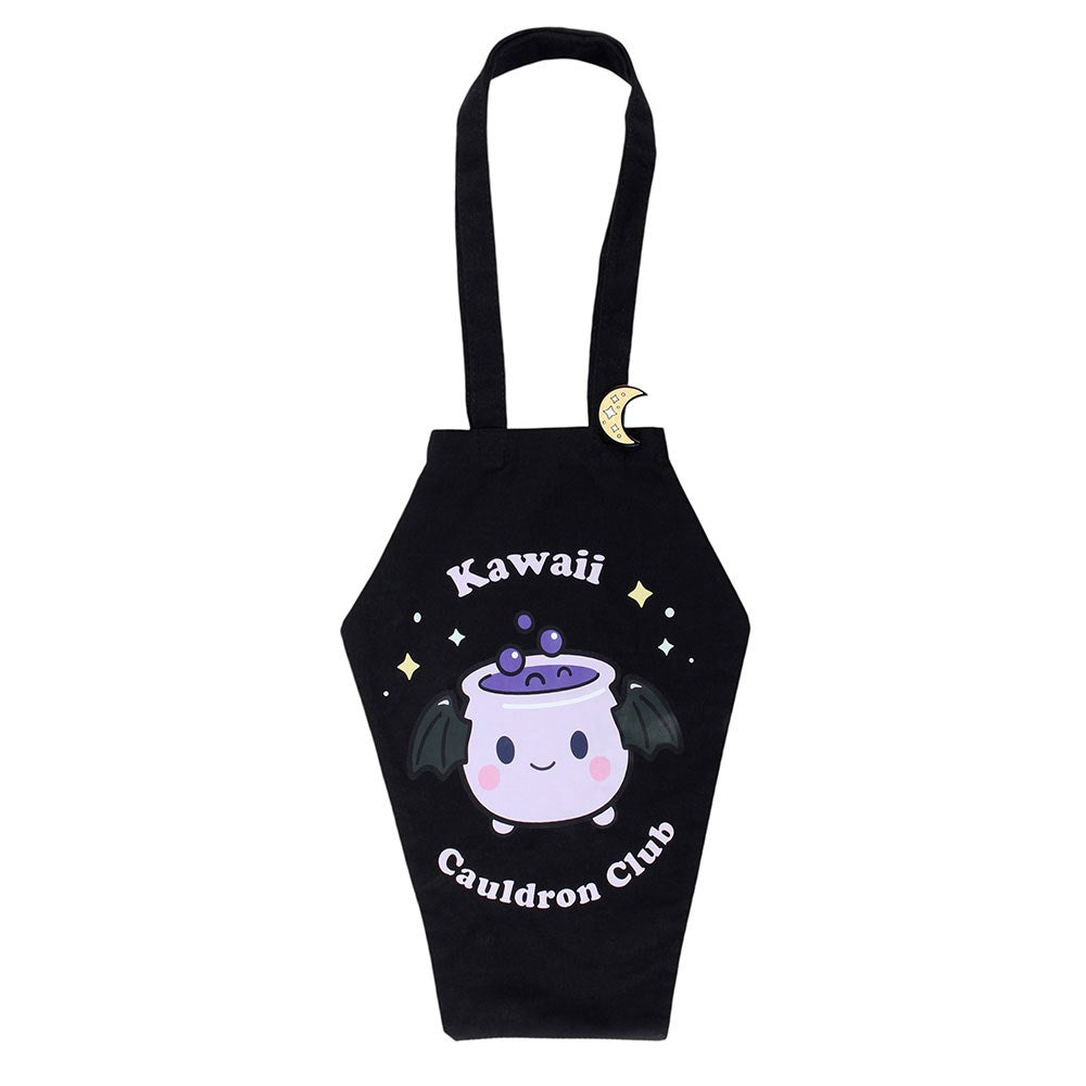 Kawaii Cauldron Club Coffin Shaped Tote Bag WIth E