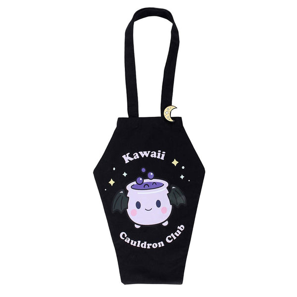 Kawaii Cauldron Club Coffin Shaped Tote Bag WIth E