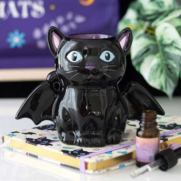 Cute & Creepy Bat Cat Oil Burner and Wax Warmer