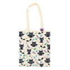 Cute And Creepy Cat Tote Bag With Pin Badge