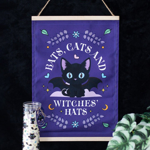 Bats, Cats and Witches Hats Wall Hanging