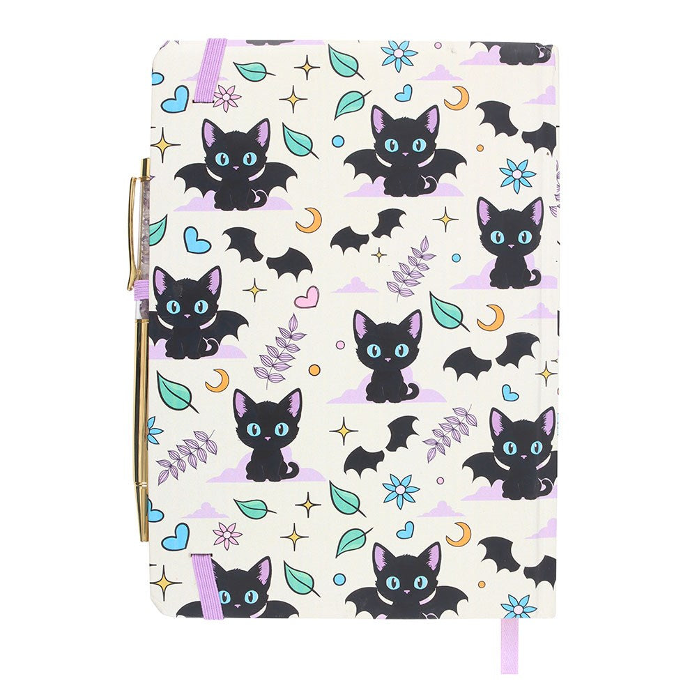 Cute and Creepy A5 Notebook with Amethyst Pen