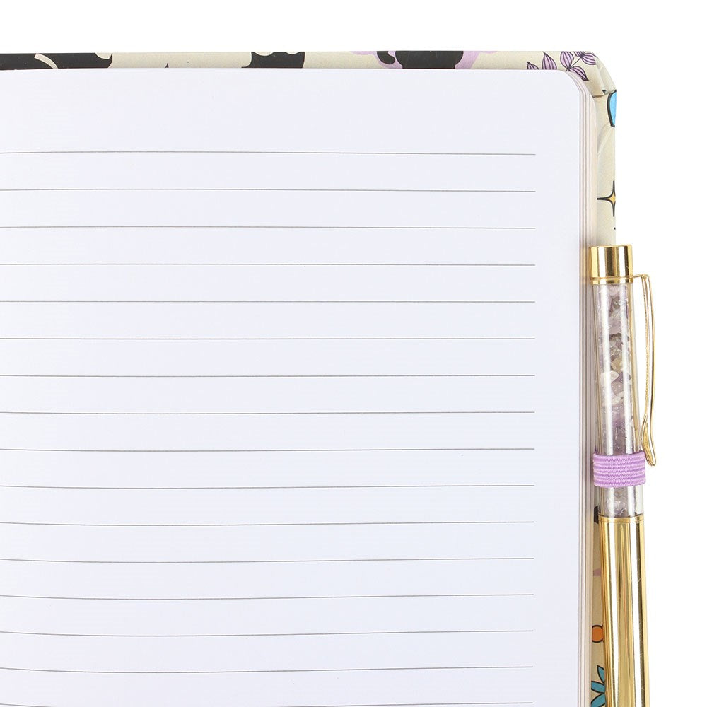 Cute and Creepy A5 Notebook with Amethyst Pen