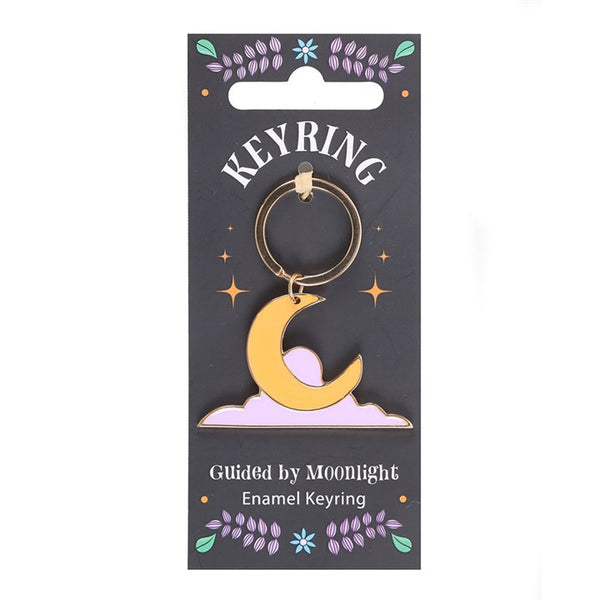 Guided By Moonlight Enamel Keyring