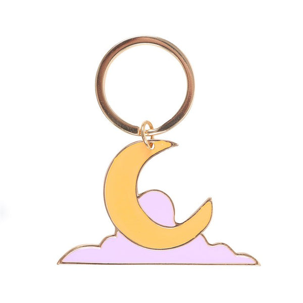 Guided By Moonlight Enamel Keyring