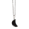 Black Obsidian Moon Necklace on Greeting