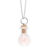 Rose Quartz Chip Potion Bottle Necklace