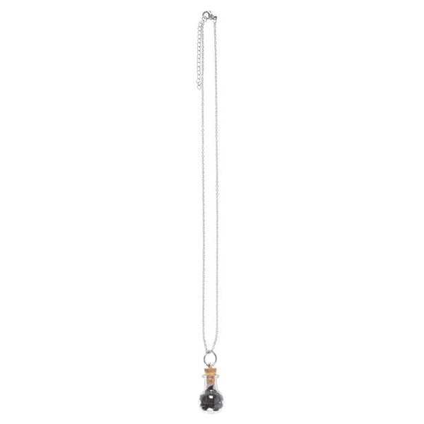 Black Obsidian Chip Potion Bottle Neckla