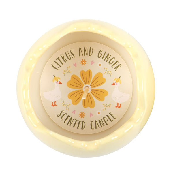 Citrus & Ginger Egg Shaped Candle