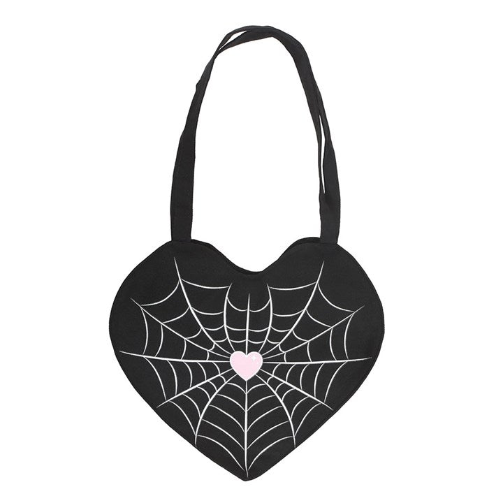 Spiderweb Heart Tote Bag