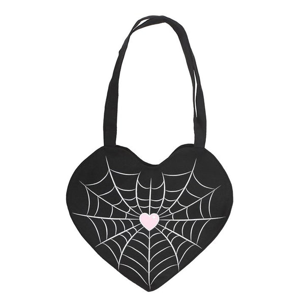 Spiderweb Heart Tote Bag