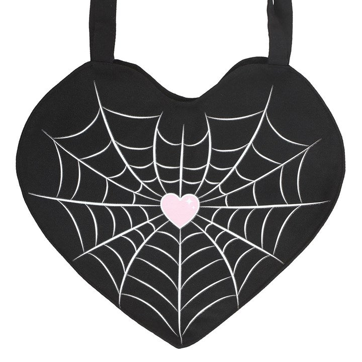 Spiderweb Heart Tote Bag