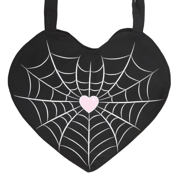 Spiderweb Heart Tote Bag