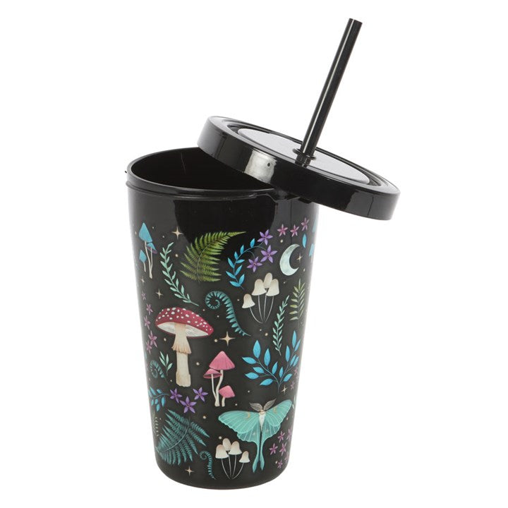 Dark Forest Print Plastic Tumbler