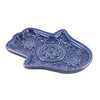 Dark Blue Hand Of Hamsa Incense Holder and Trinket Dish