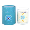 Under Watchful Eyes White Rose Candle With Crystal