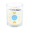 Under Watchful Eyes White Rose Candle With Crystal