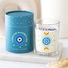 Under Watchful Eyes White Rose Candle With Crystal