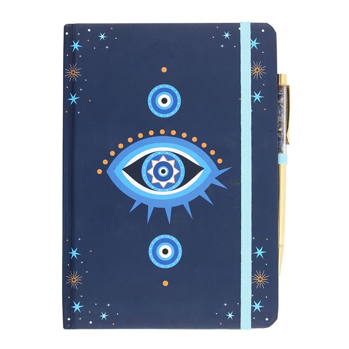 All Seeing Eye A5 Notebook With Crystal Chip Pen