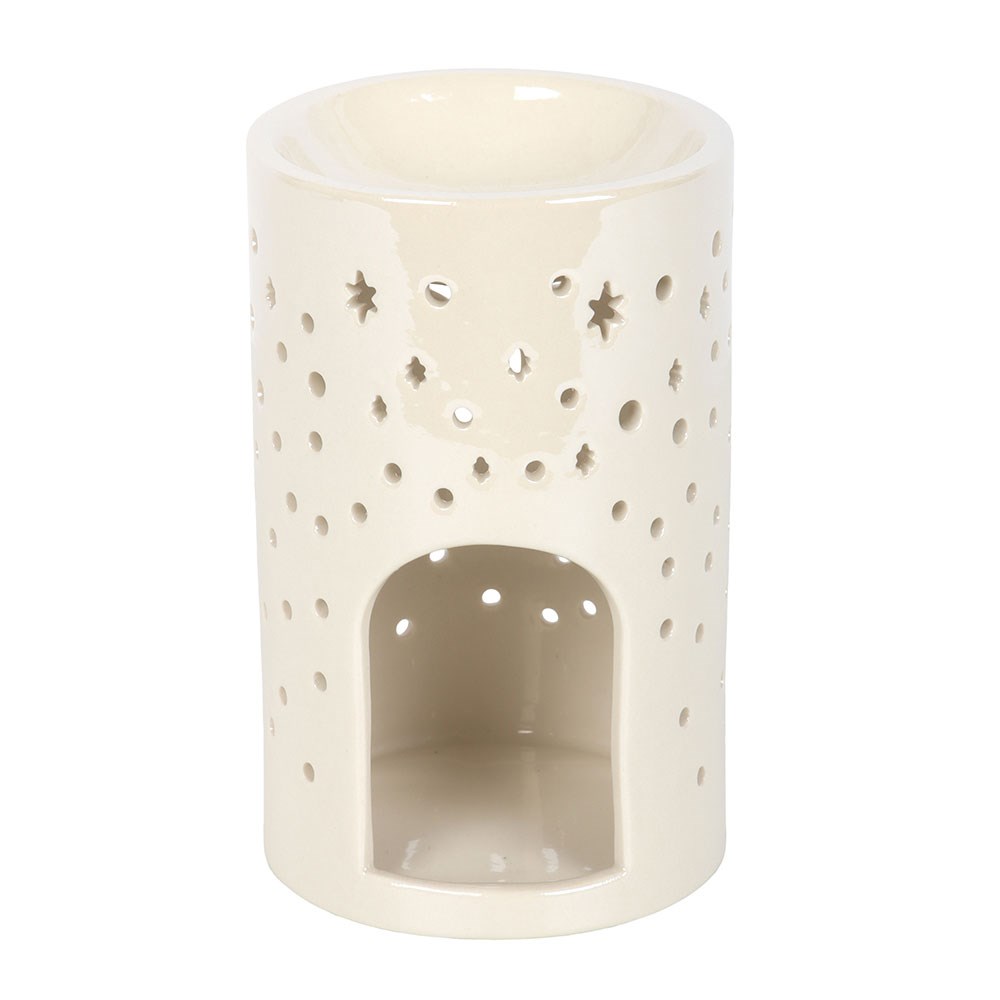 Iridescent White Moon Pillar Oil Burner