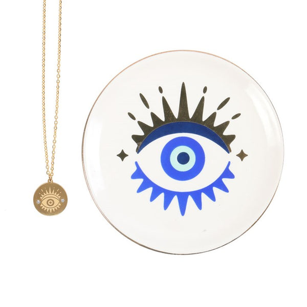 All Seeing Eye Necklace & Dish Set