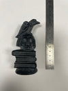 Black Obsiadian Crow on Skull