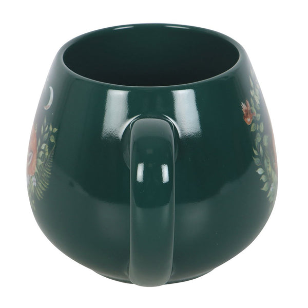 Green Sleeping Fox Round Mug