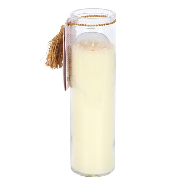 Aphrodite Goddess Candle with Rose Quartz Chips