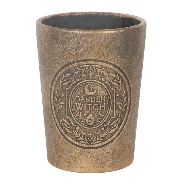 Green Witch Bronze Effect Terracotta Plant Pot