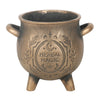 Herbal Magic Bronze Effect Teracotta Cauldron Plant Pot