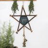 Green Witch Hanging Willow Pentagram With Bells