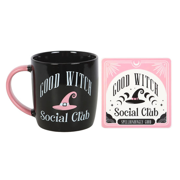 Good Witch Social Club Mug & Coaster