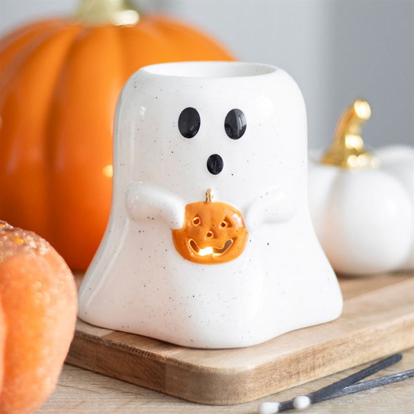 Ghost Oil Burner with Pumpkin