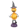Orange Metal Pumpking Man with Witch Hat