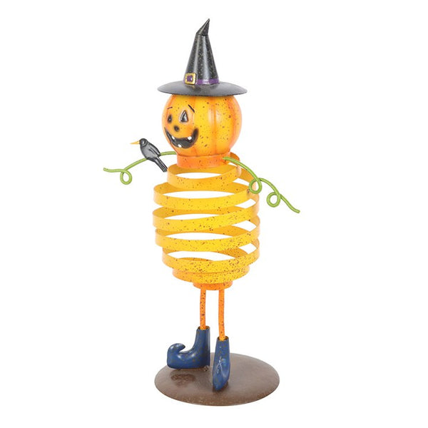 Orange Metal Pumpking Man with Spring Body