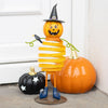 Orange Metal Pumpking Man with Spring Body
