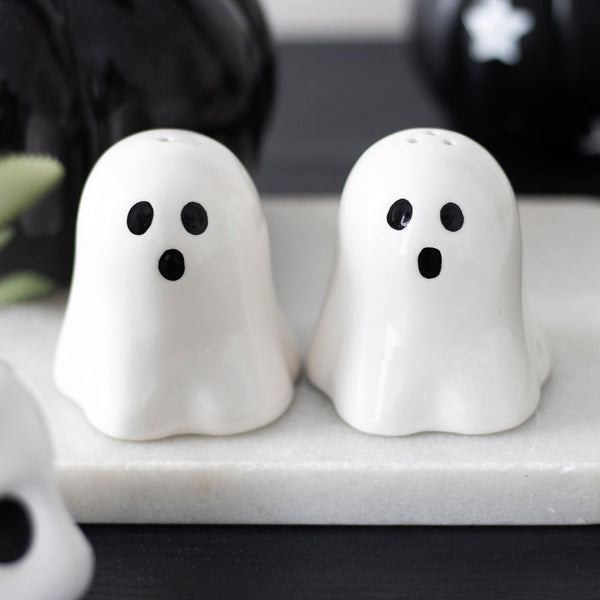 Ghost Ceramic Salt & Pepper Shakers