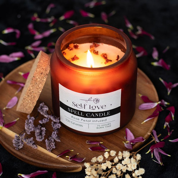 Rose Petal Infused Self Love Spell Candl