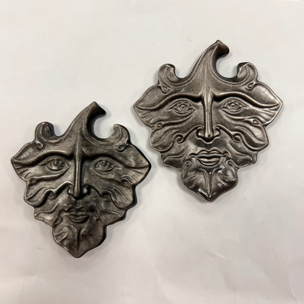 Silversheen Obsidian Green Man