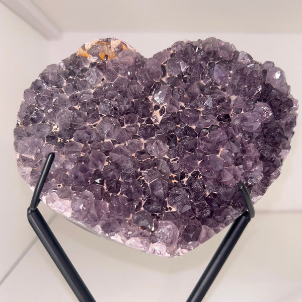 Amethyst Heart on Stand