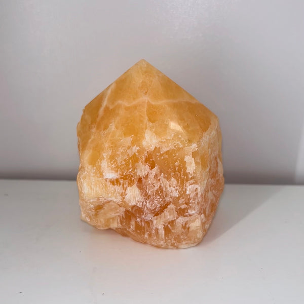 Orange Calcite Polished Top Point