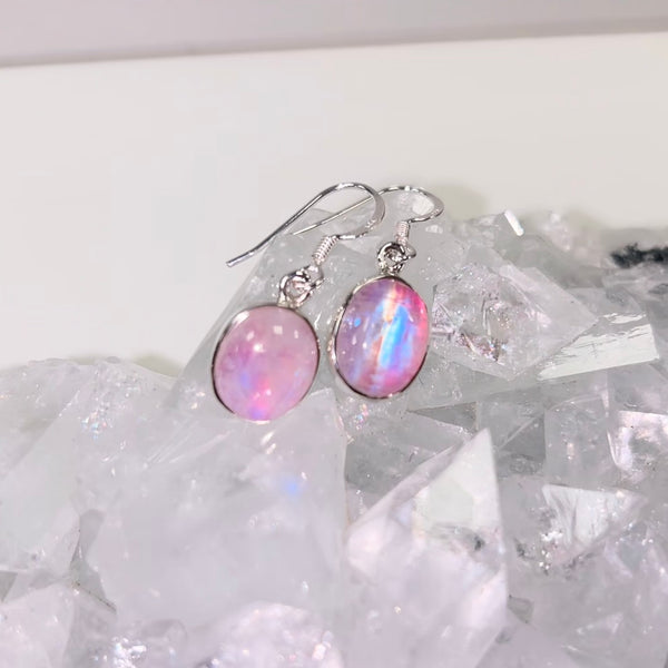 Pink Moonstone Droppers