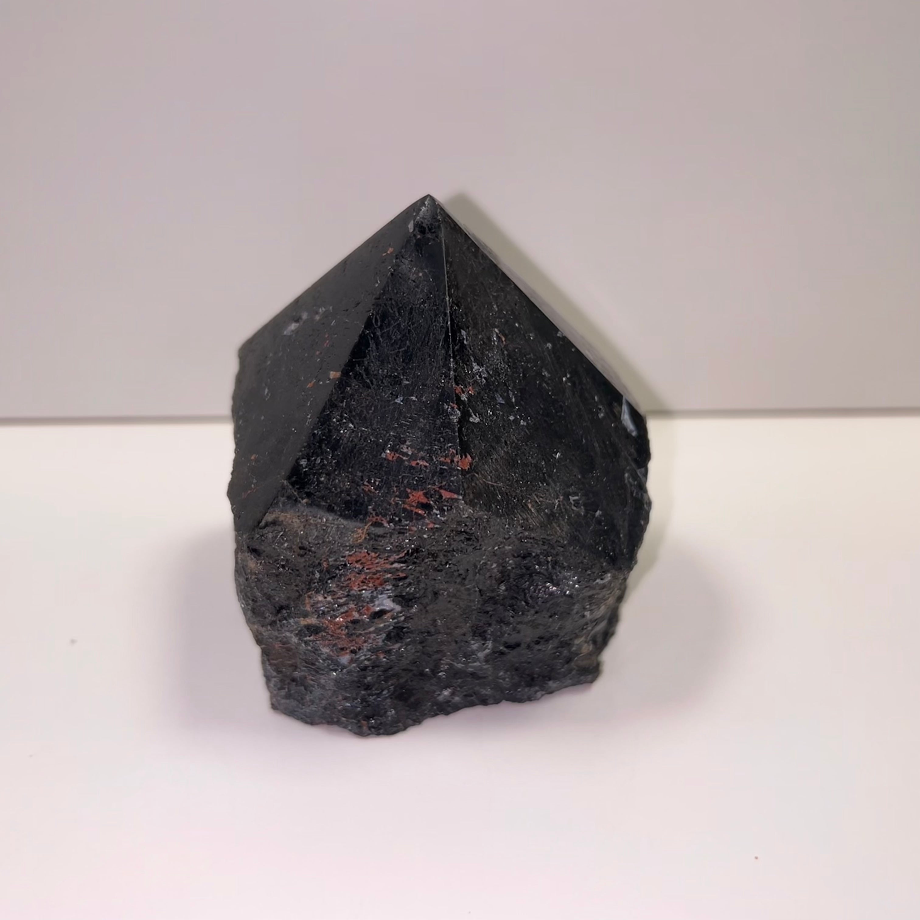 Black Tourmaline Polished Top Point