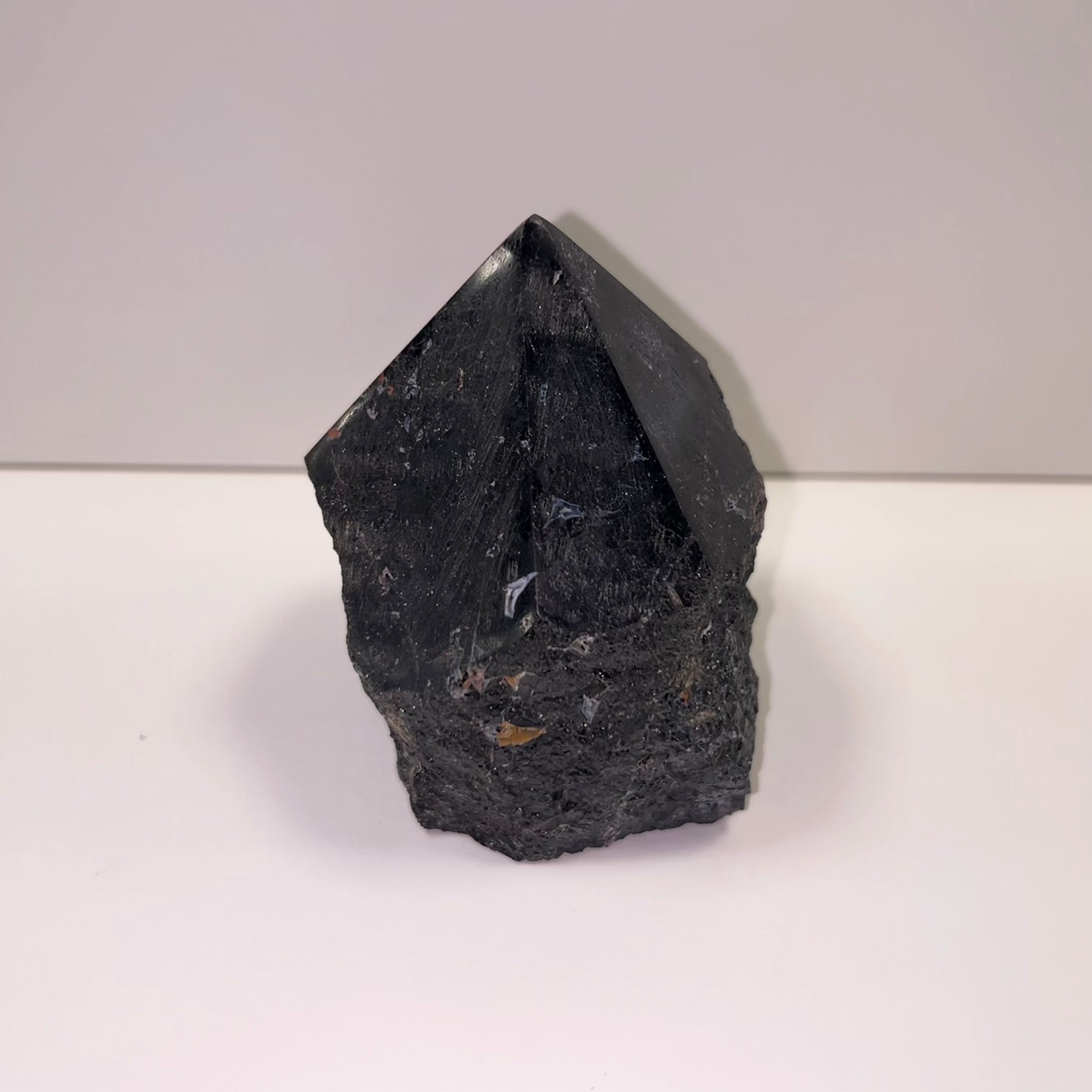 Black Tourmaline Polished Top Point
